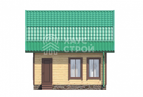 фасад Дом из профилированного бруса 6х9 "Аморе"