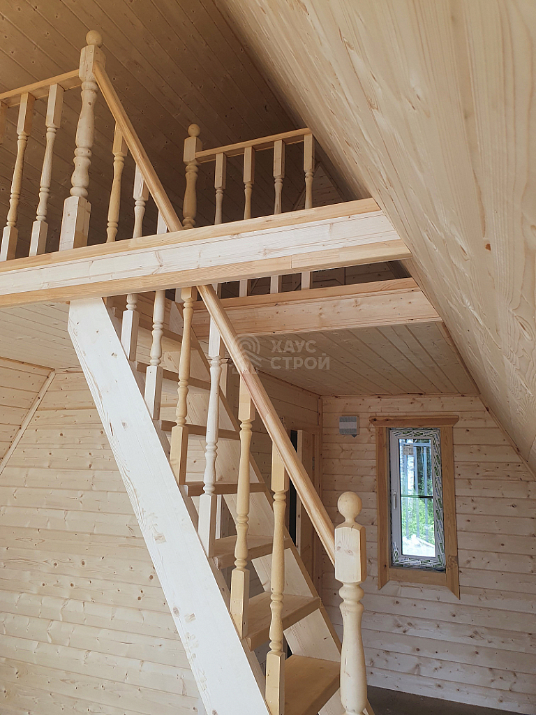 Деревянный дом A-Frame Борн 6х9 с террасой, Коприно - Фото 9