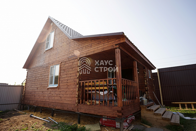 Баня из бруса 6х8 Рахма в КП Берёзовый Парк - Фото 0