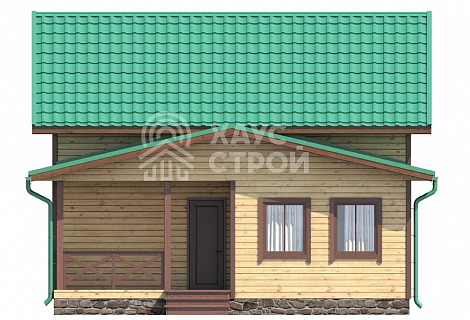 фасад Дом из бруса 8х8 "Санди"