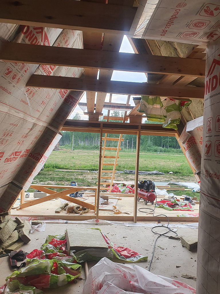 Деревянный дом A-Frame Борн 6х9 с террасой, Коприно - Фото 8