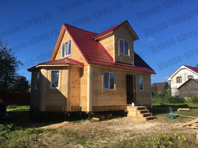 Дом из бруса 6х8 Аксамит в деревне Энколово - Фото 0