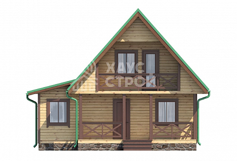 фасад Дом из бруса 8х8 "Фалпий"