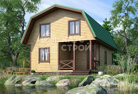 фото Дом из бруса 6х8 «Стагир»
