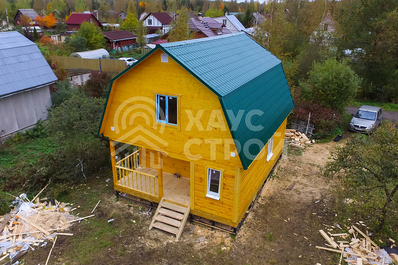 Дом из бруса 6х8 Бедфорд в Ленинградской области - Фото 0