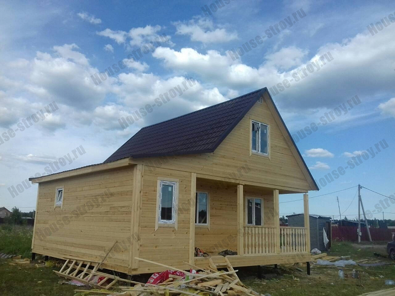 Дом из бруса 7.5х8 Брегат в КП Живой Ручей-2 - Фото 1
