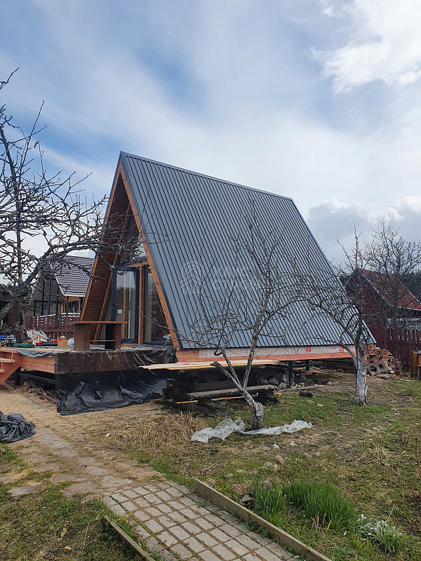 Деревянный дом A-Frame Борн 6х9, СОТ Радуга - Фото 0