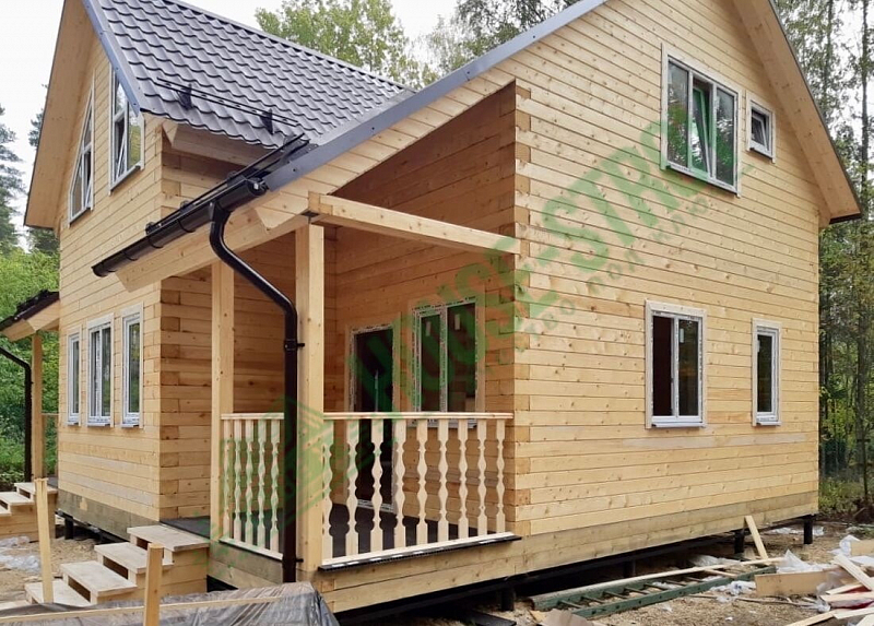 Дом из бруса 8х9 Спектр в ДПК Орехово-Южное - Фото 1
