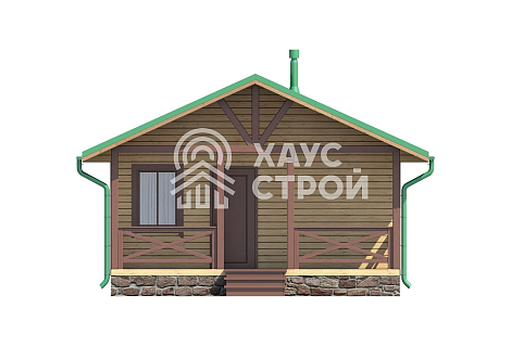 фасад Баня из бруса 6х6 "Град"