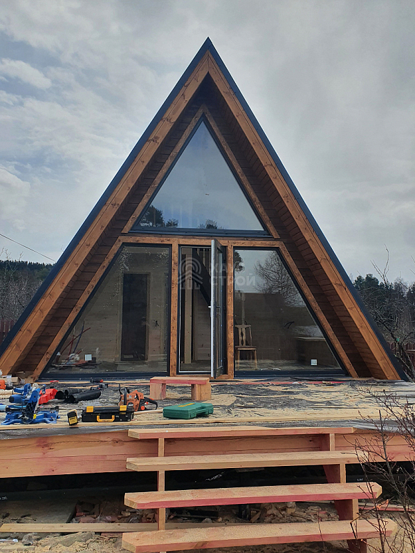 Деревянный дом A-Frame Борн 6х9, СОТ Радуга - Фото 1