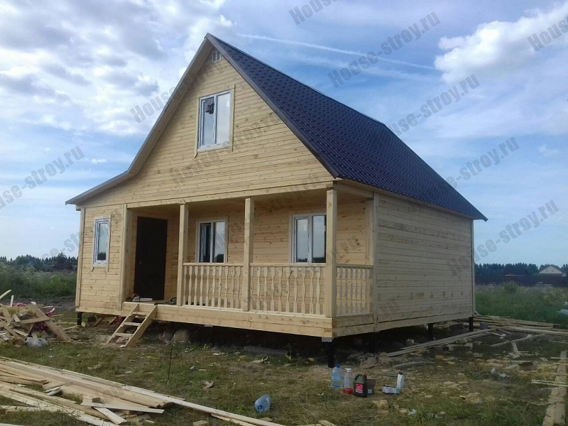 Дом из бруса 7.5х8 Брегат в КП Живой Ручей-2 - Фото 0