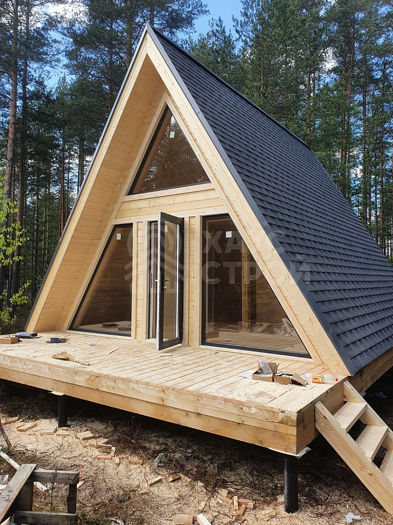 Деревянный дом A-Frame Борн 6х8, Заходское - Фото 5