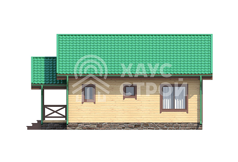 фасад Дом из бруса 8x8 "Авангард"