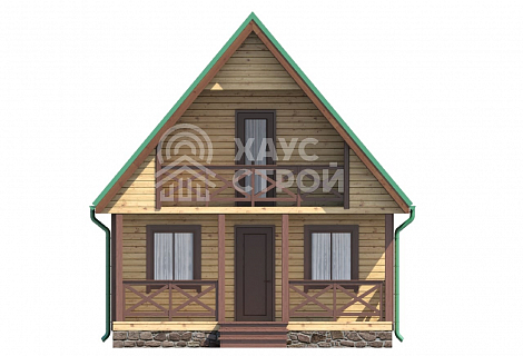 фасад Дом из профилированного бруса 6х6 "Филла"