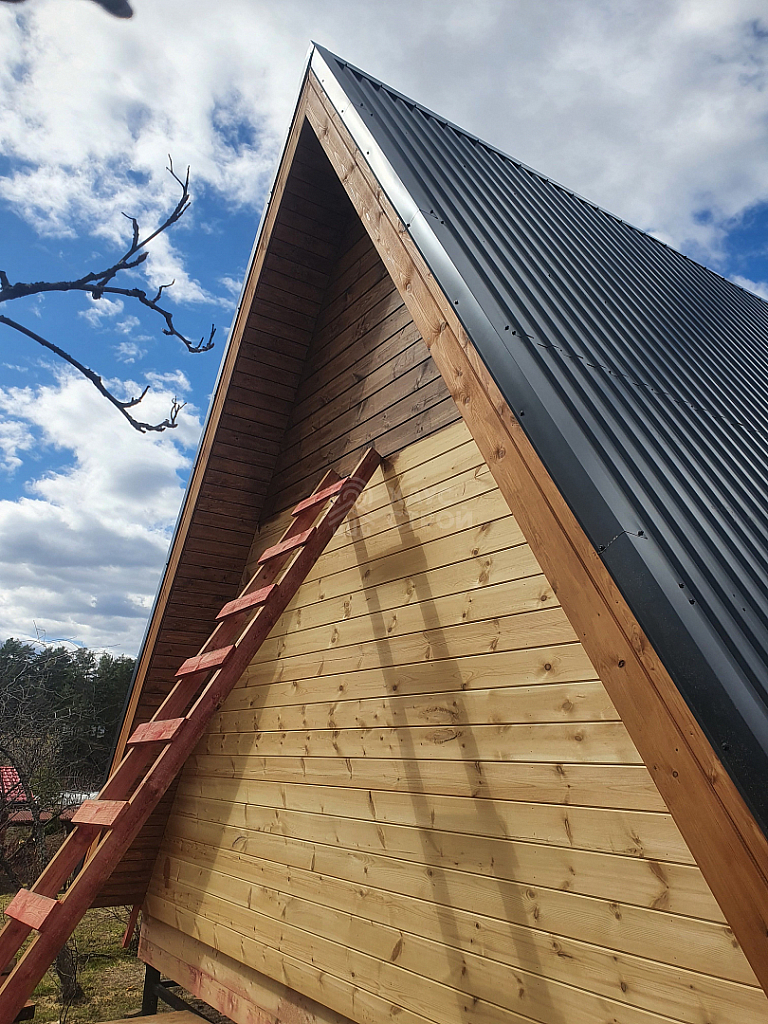 Деревянный дом A-Frame Борн 6х9, СОТ Радуга - Фото 14
