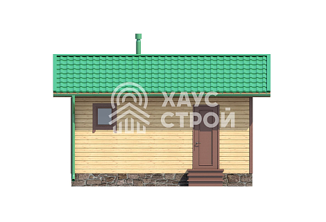 фасад Баня из бруса 4х6 "Заря"