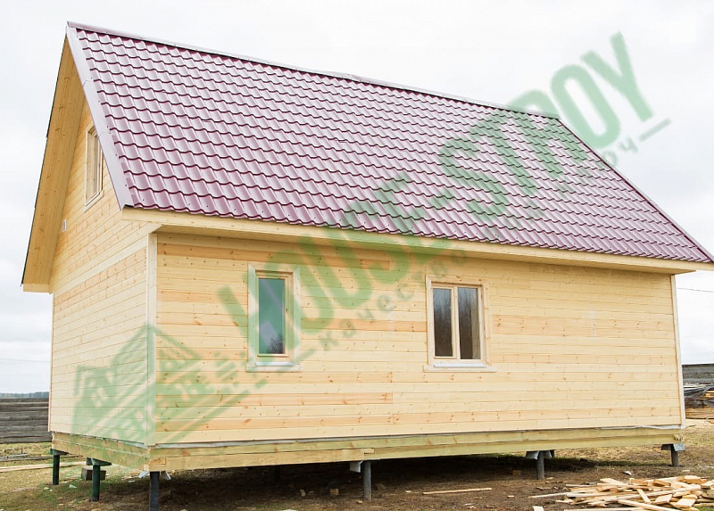 Каркасный дом 6х9 Барнаул в деревне Пижма - Фото 2