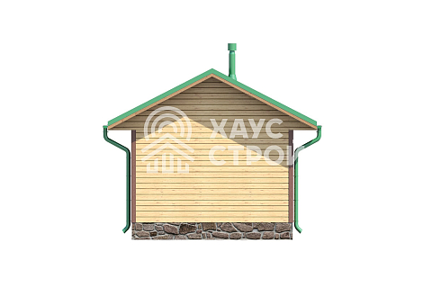 фасад Баня из бруса 3х4 "Калина"