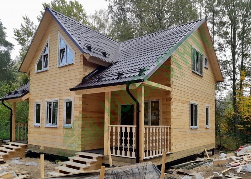 Дом из бруса 8х9 Спектр в ДПК Орехово-Южное - Фото 0