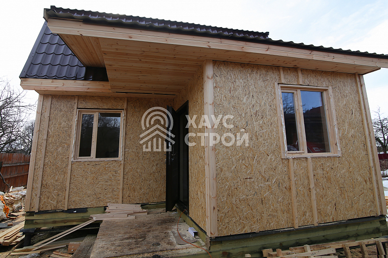 Каркасный дом 6х6 Крестцы в деревне Сарженка - Фото 1