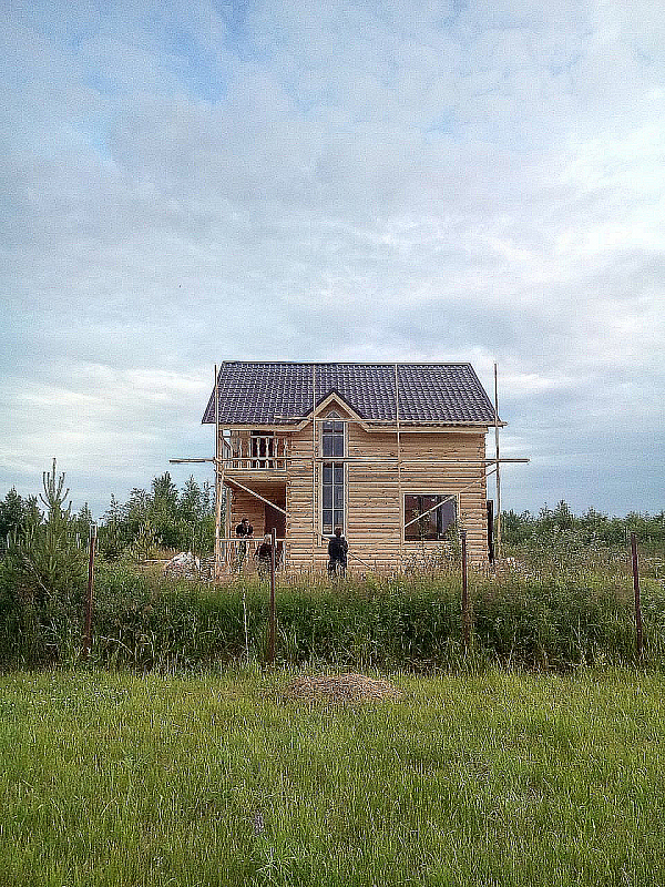 Дом из бруса 7х7.5 в Ленинградской области - Фото 0