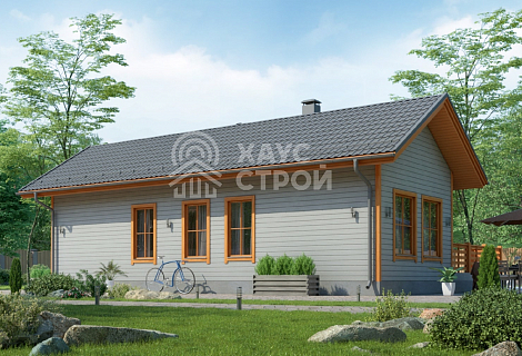 фасад Каркасный коттедж 13х9.9 Сурск
