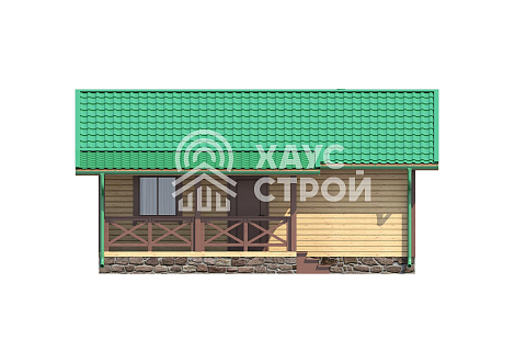 фасад Баня из бруса 8х8 "Витязь"