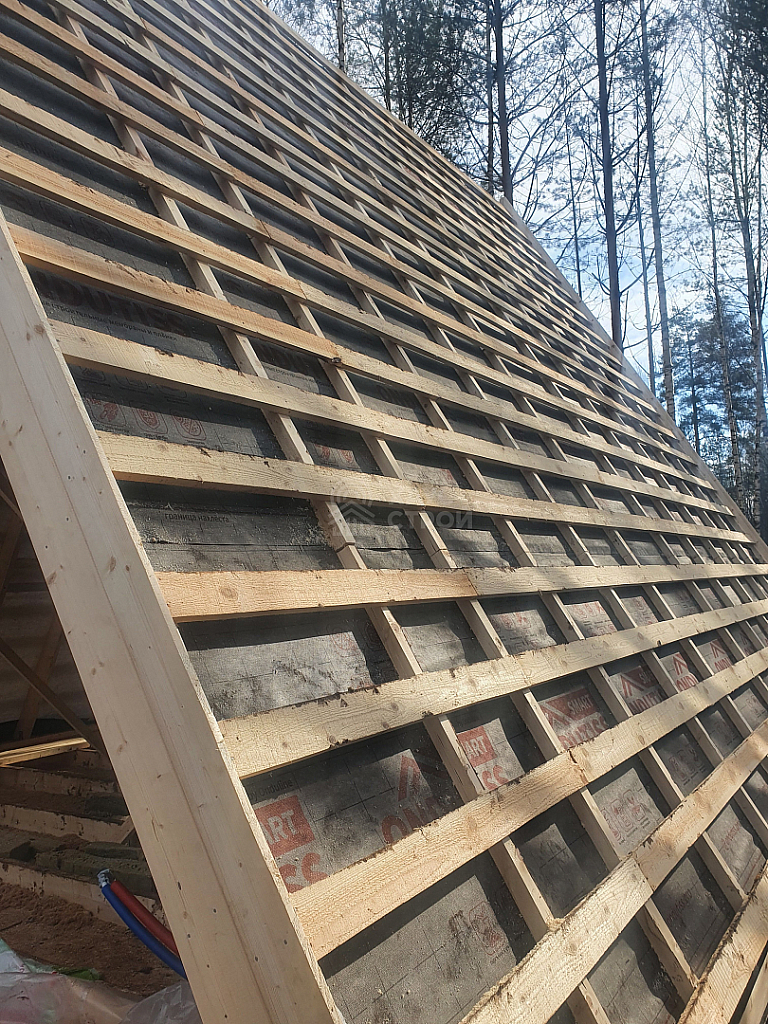 Деревянный дом A-Frame 6х6 м с террасой 3х6, СОСН Бирюлинская - Фото 7
